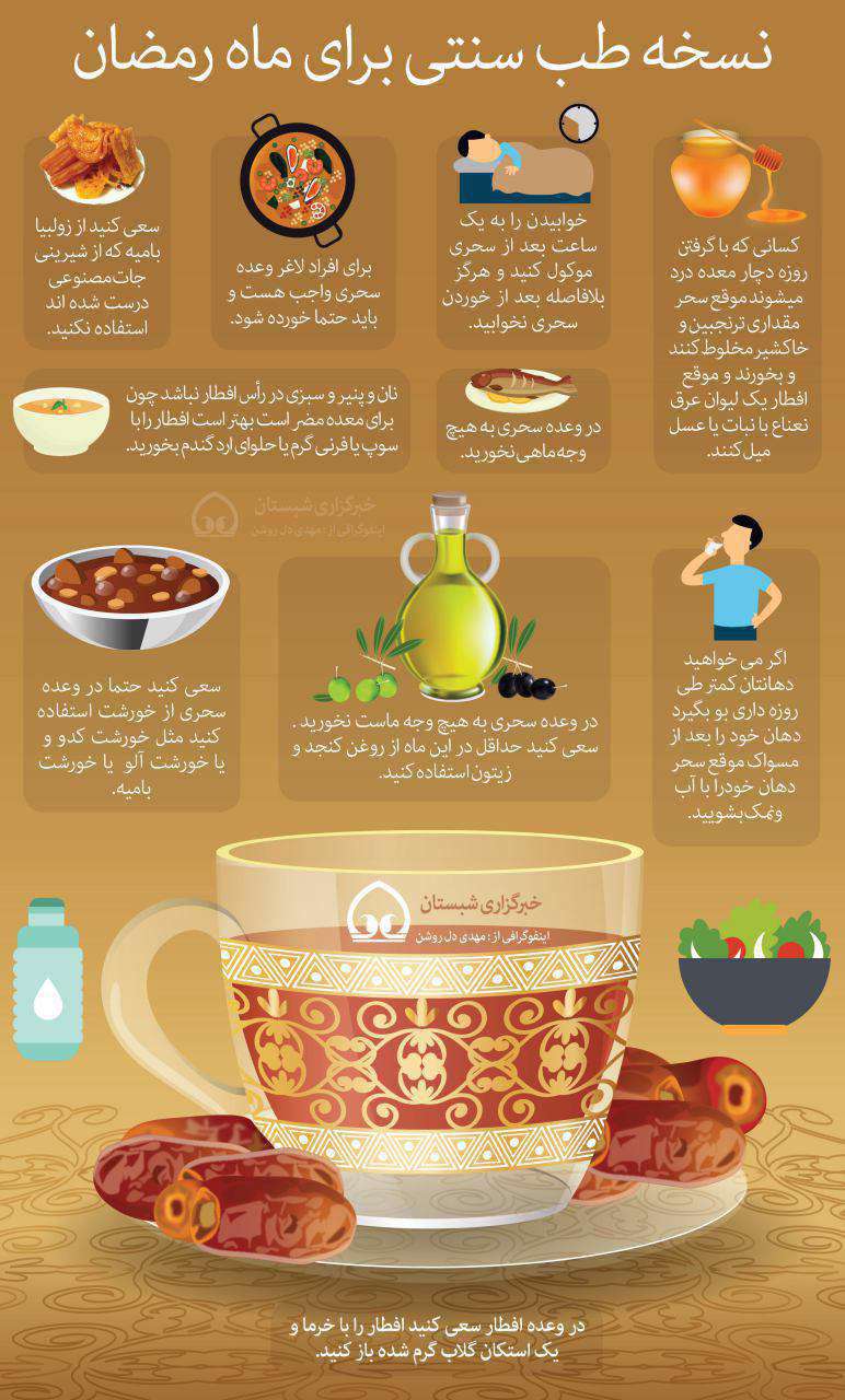 نسخه طب سنتی برای ماه مبارک رمضان